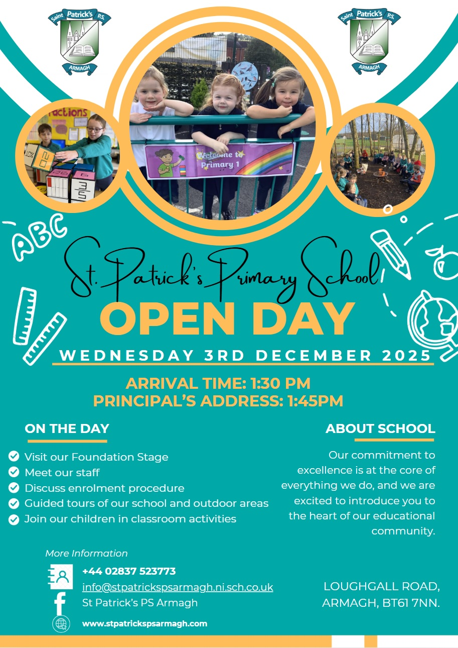 Open Day 2025 - Wednesday 3rd December 2025.