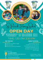 St. Patrick’s Open Days 4th and 5th December