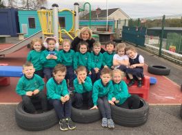 Mrs Morrow (Railway Street Nursery) visits P1.